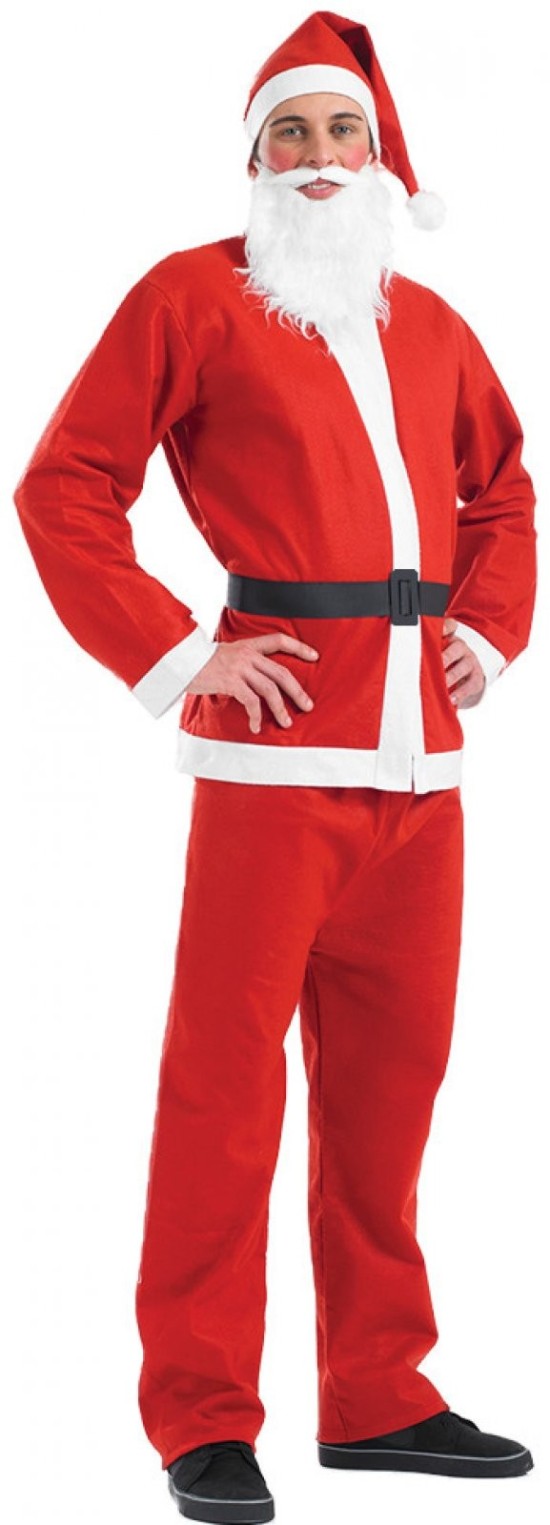 Oblek Santa (kalhoty,blůza,opasek) - pro dospělé - 5803
