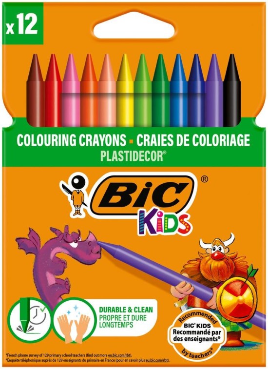 Voskovky BiC Plastidecor - 12 barev - 9457645