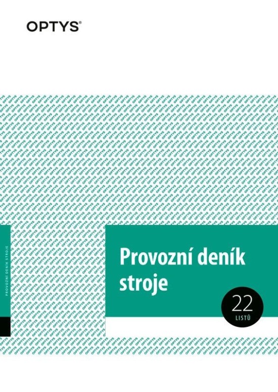 Provozní deník stroje - OP 1234