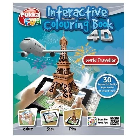 Interaktivní 4D omalovánky Pukka Fun - Světoběžník - 10832