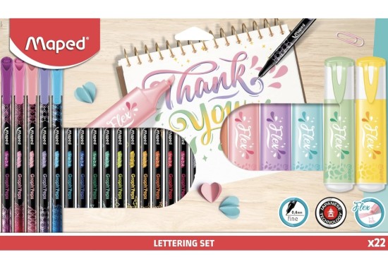 Lettering set MAPED - souprava 22 ks