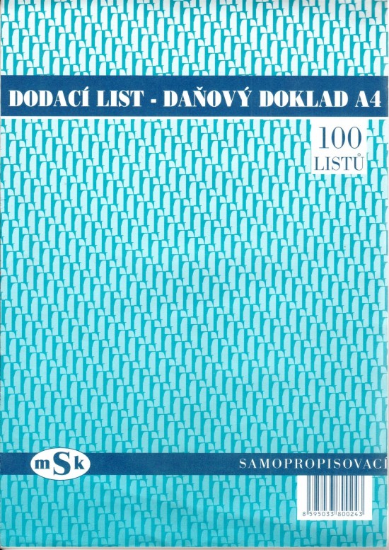 Dodací list daňový doklad A4 NCR - mSk 24