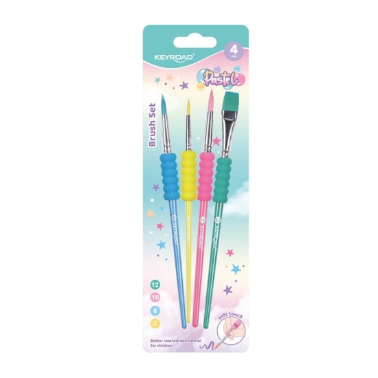 Sada štětců KEYROAD Pastel - 4 ks - A875