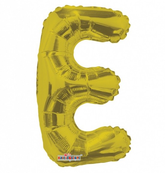 Fóliový balónek 35 cm - písmeno E - zlatý - K35072-14S