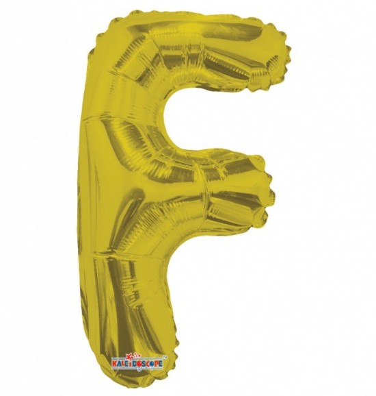 Fóliový balónek 35 cm - písmeno F - zlatý - K35073-14S