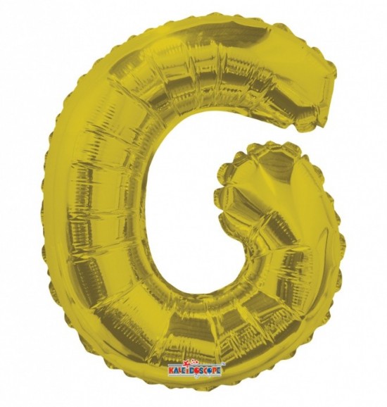 Fóliový balónek 35 cm - písmeno G - zlatý - K35074-14S