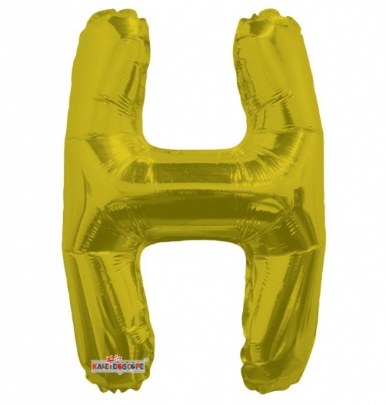 Fóliový balónek 35 cm - písmeno H - zlatý - K35075-14S