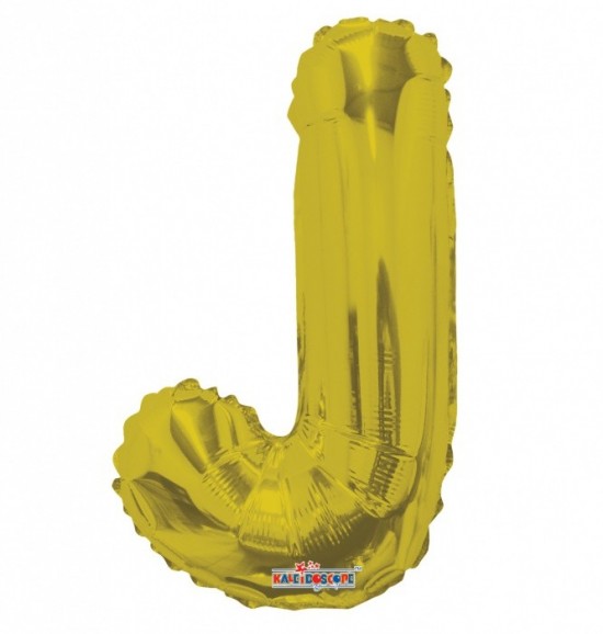 Fóliový balónek 35 cm - písmeno J - zlatý - K35077-14S