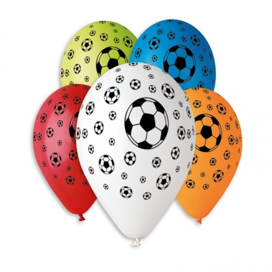Nafukovací balónky - potisk fotbal - 5 ks - P5GS110 - Fo