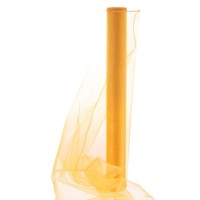Organza 40cm/9m obšitá - zlatá - 242016