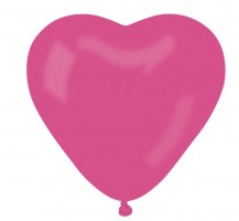 Nafukovací balónky srdce - tm. růžové - 50 ks - 410611