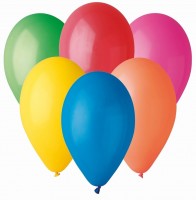 Balónky nafukovací střední - pastelové barvy - 10 ks - PG110