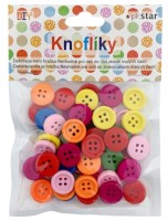 Knoflíky dřevěné - 15 mm - 50 ks - PK65-1