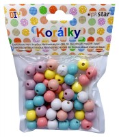 Dřevěné korálky - 12 mm - 50 ks - PK510-25