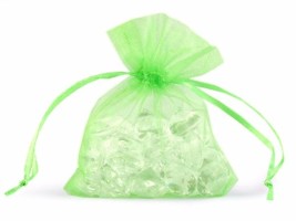 Dárkový sáček organza 9 x 12 cm - zelená - 249631