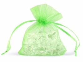 Dárkový sáček organza 9 x 12 cm - zelený - 249631