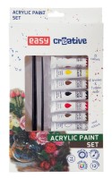 Akrylové barvy set - 12 barev, 2 štětce, paleta - S923458