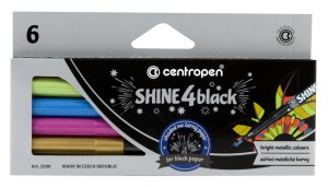 Souprava popisovačů - Shine 4 black - 6 ks - 2590/6