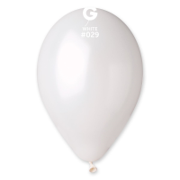 Balónky nafukovací - Metal - bílé - 10 ks - PGM90-29