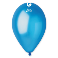 Balónky nafukovací - Metal - modré - 10 ks - PGM90-36