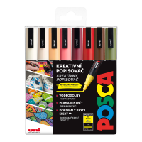 Sada akrylových popisovačů Posca PC-3M - 0,9–1,3 mm - AUTUMN - 8 ks