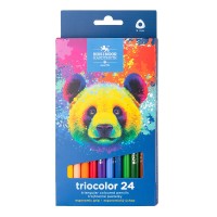 Trojhranné pastelky Triocolor - medvěd - 24 barev - 3144/24
