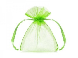 Dárkový sáček organza 7,5 x 10 cm - zelená - 9610