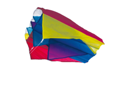 Létající drak - Mini Parafoil - modrý - 60 x 51 cm - 1189