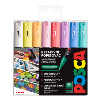 Sada akrylových popisovačů Posca PC-1M - 0,7–1 mm - PASTEL - 8 ks