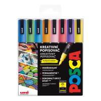 Sada akrylových popisovačů Posca PC-3M - 0,9–1,3 mm - třpytivé barvy - 8 ks