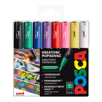 Sada akrylových popisovačů Posca PC-1M - 0,7–1 mm - standardní barvy - 8 ks - P153544382