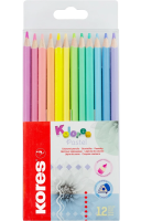 Trojhranné pastelky Kores KOLORES Pastel - 12 ks - 93311