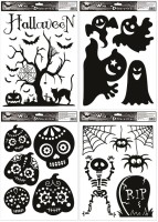 Okenní fólie - černé - Halloween - 30 x 42 cm - 6850