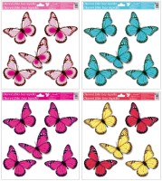 Okenní fólie s glitry - motýlci - 30 x 33 cm - 989