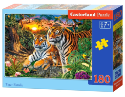 Puzzle Castorland - 180 dílků - Tygří rodina - B-018482