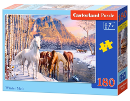 Puzzle Castorland - 180 dílků - Koně v řece - B-018505
