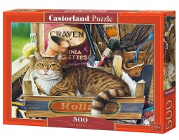 Puzzle Castorland - 500 dílků - Kočka v krabici- B-53476