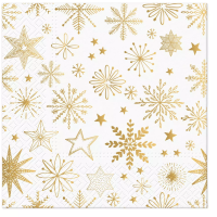 Vánoční ubrousky PAW L - Shiny snowflakes - SDL235800