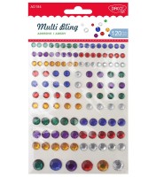 Samolepicí kamínky - mix barev - 120 ks - 33100-184