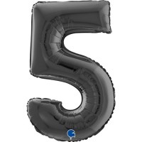 Fóliový balónek 66 cm - číslice 5 - černá - W26045K-P
