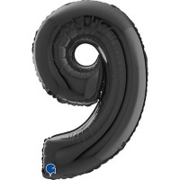 Fóliový balónek 66 cm - číslice 9 - černá - W26049K-P
