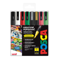 Sada akrylových popisovačů Posca PC-3M - 0,9–1,3 mm - CHRISTMAS, 8 ks