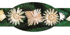Vánoční slaměný řetěz - 2 m - 2200-02