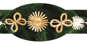 Vánoční slaměný řetěz - 2 m - 2200-06