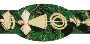 Vánoční slaměný řetěz - 2 m - 2200-10