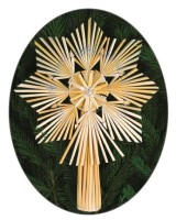 Slaměná vánoční špice - 26 cm - 2201-04