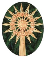 Vánoční špice - slaměná - 26 cm - 2201-06