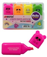 Zvýrazňovač mini fluo - 4 ks - PK4-3
