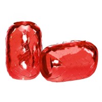 Stuha klubíčko - lesklá červená - 5 mm x 20 m - 50 ks - 6870-7070-07