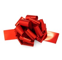 Stahovací stuha - lesklá červená - 12,5 cm - 30 ks - 6870-4370-07
